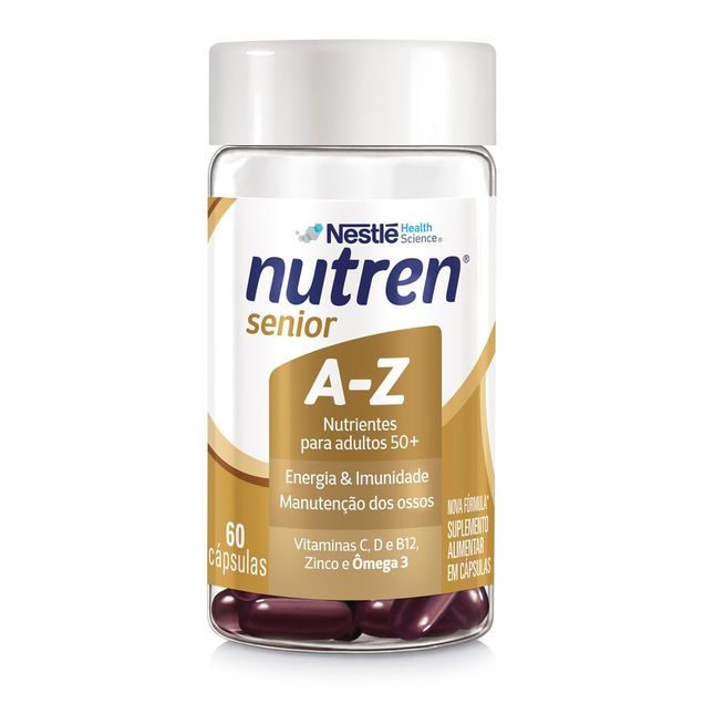 Suplemento Alimentar Nutren Senior A-Z Nestlé 60 Cápsulas
